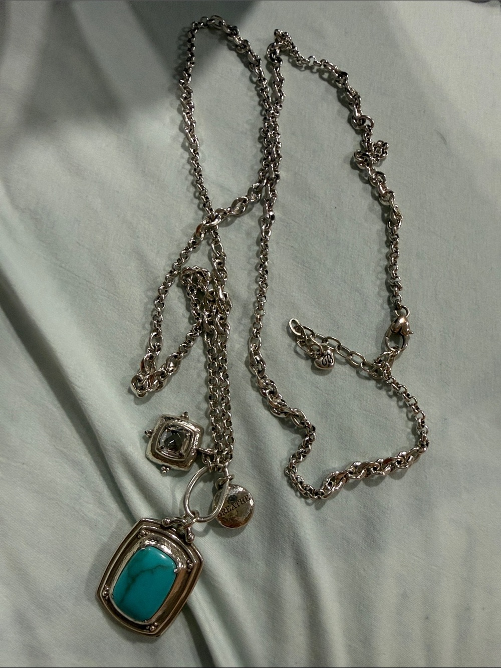 Brighton Peaceful Presence Breathe Turquoise Multi-Charm Necklace